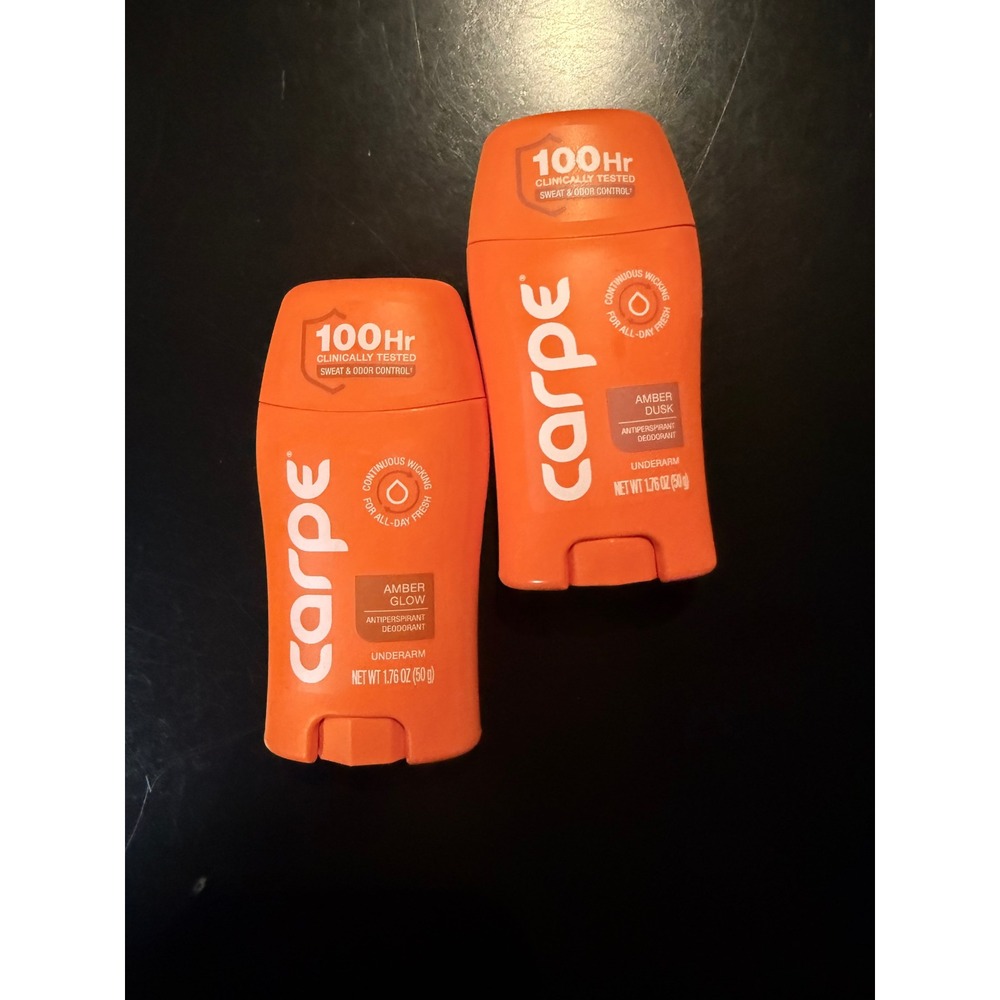 Carpe Antiperspirant Deodorant Amber Glow & Amber Dusk 1.76oz 2 Pack New Sealed
